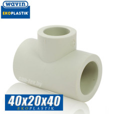 Тройник переходной Wavin D40x20x40 мм